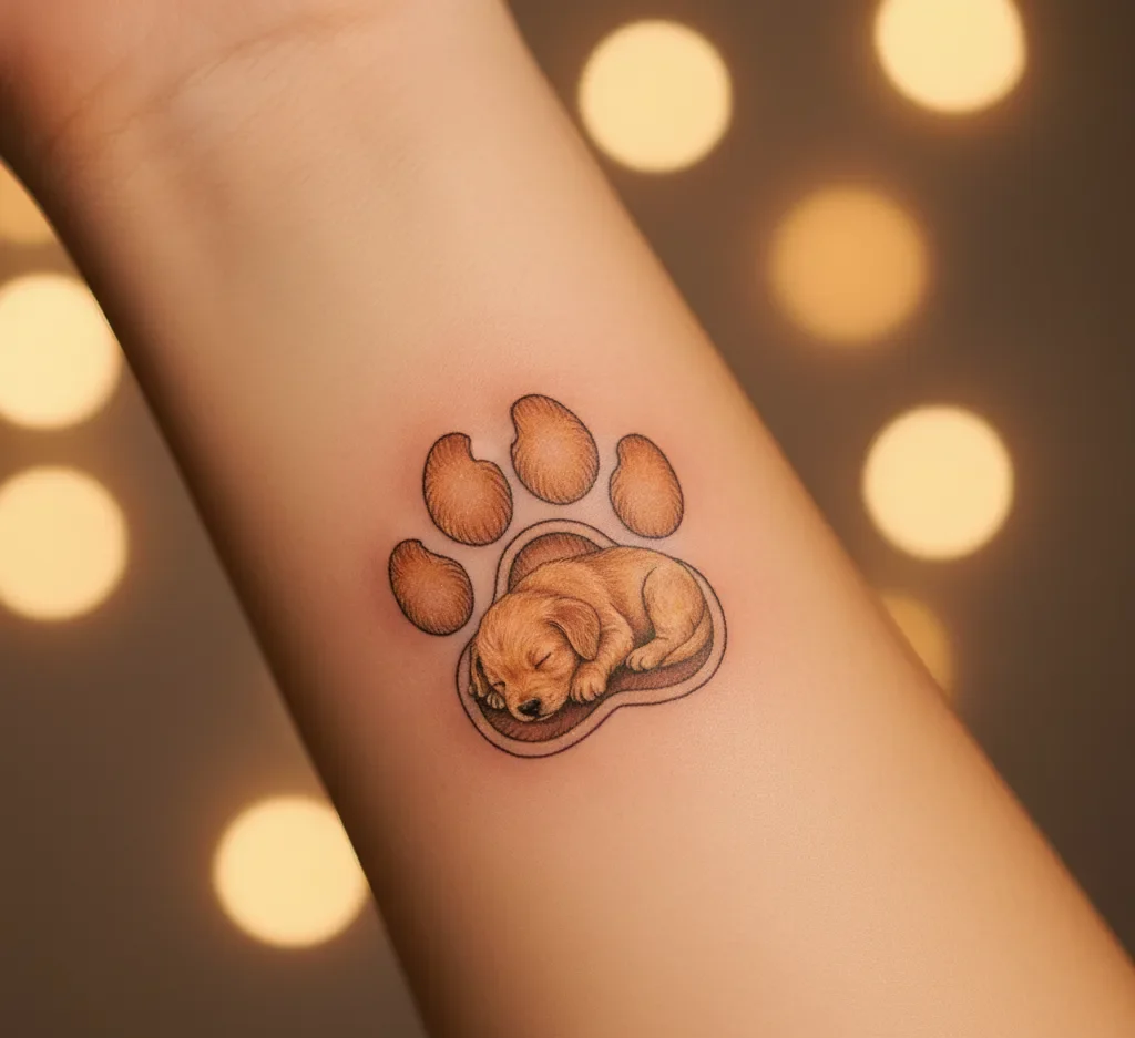 Adorable Small Dog Tattoo Designs with Heartfelt Meaning