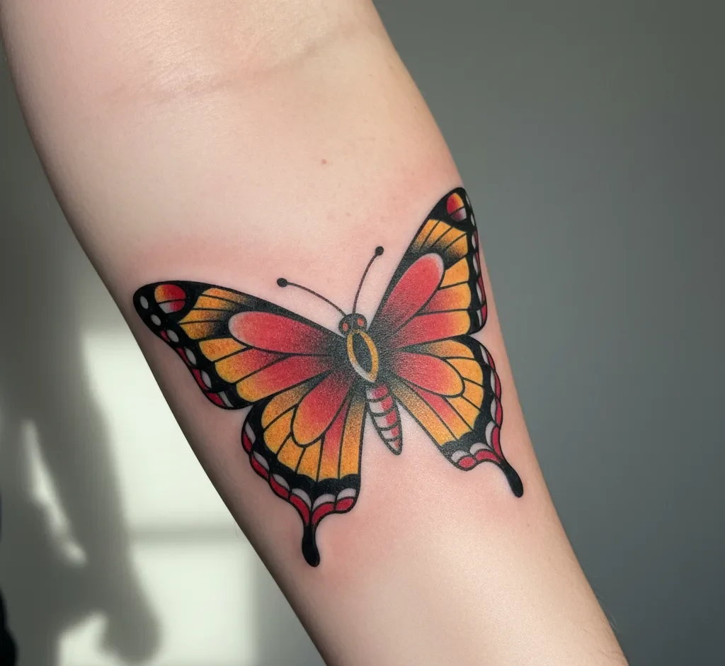 American Traditional Butterfly Tattoo Designs