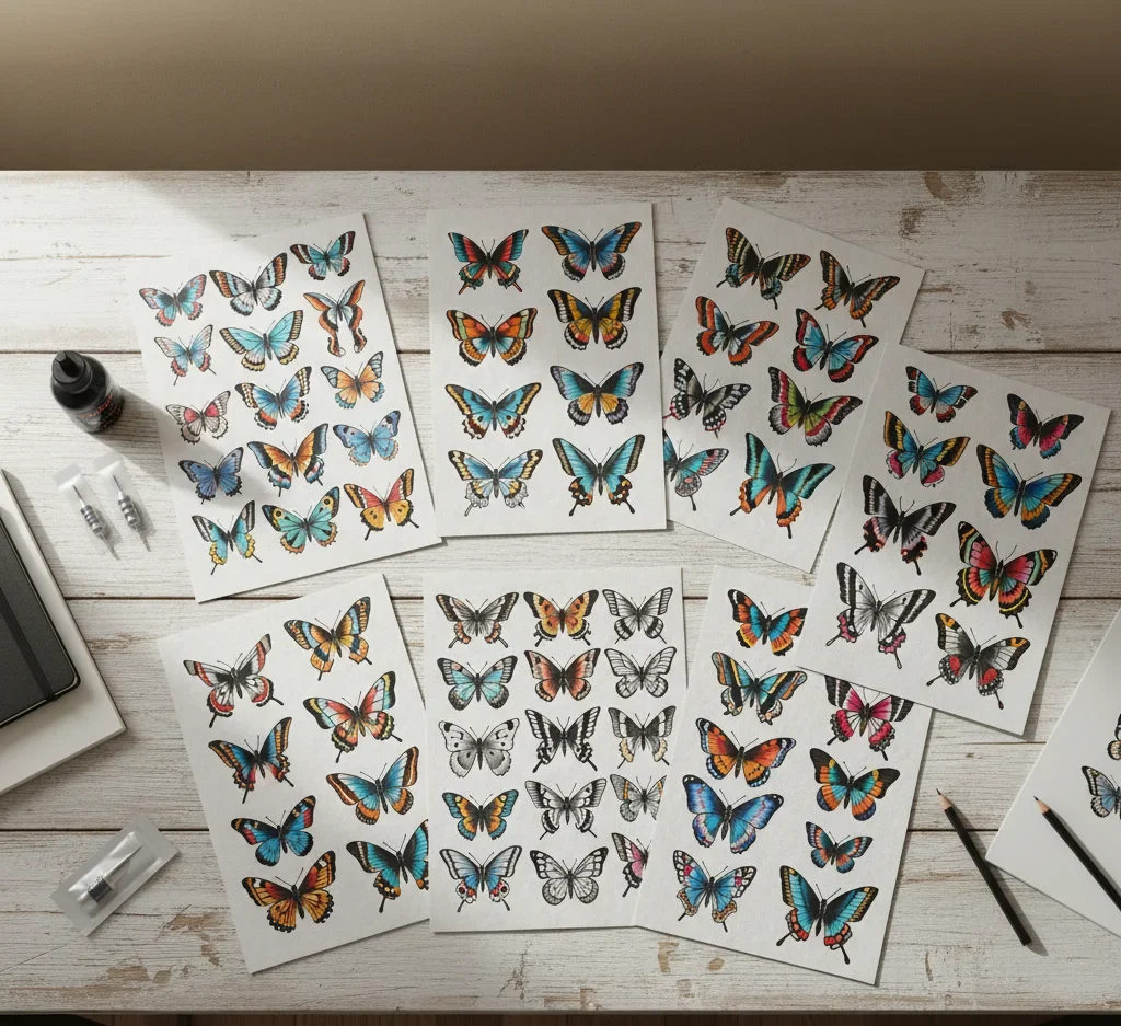 Butterfly Tattoo Flash Designs
