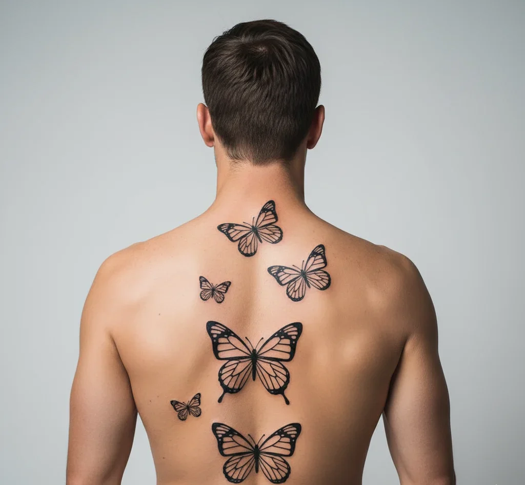 Flying Butterfly Tattoo Stencil Inspiration