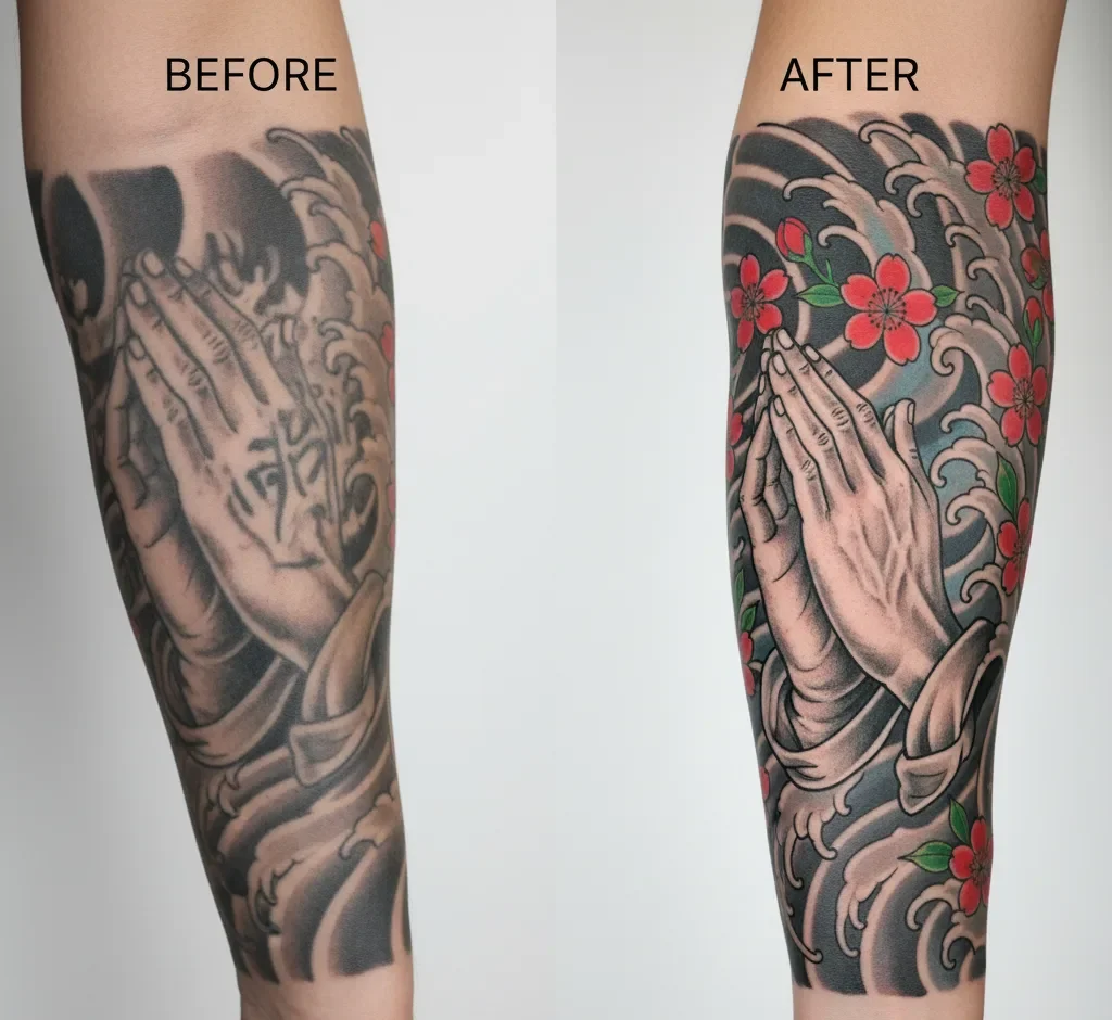 Religious and Themed Tattoo Cover-Up Ideas