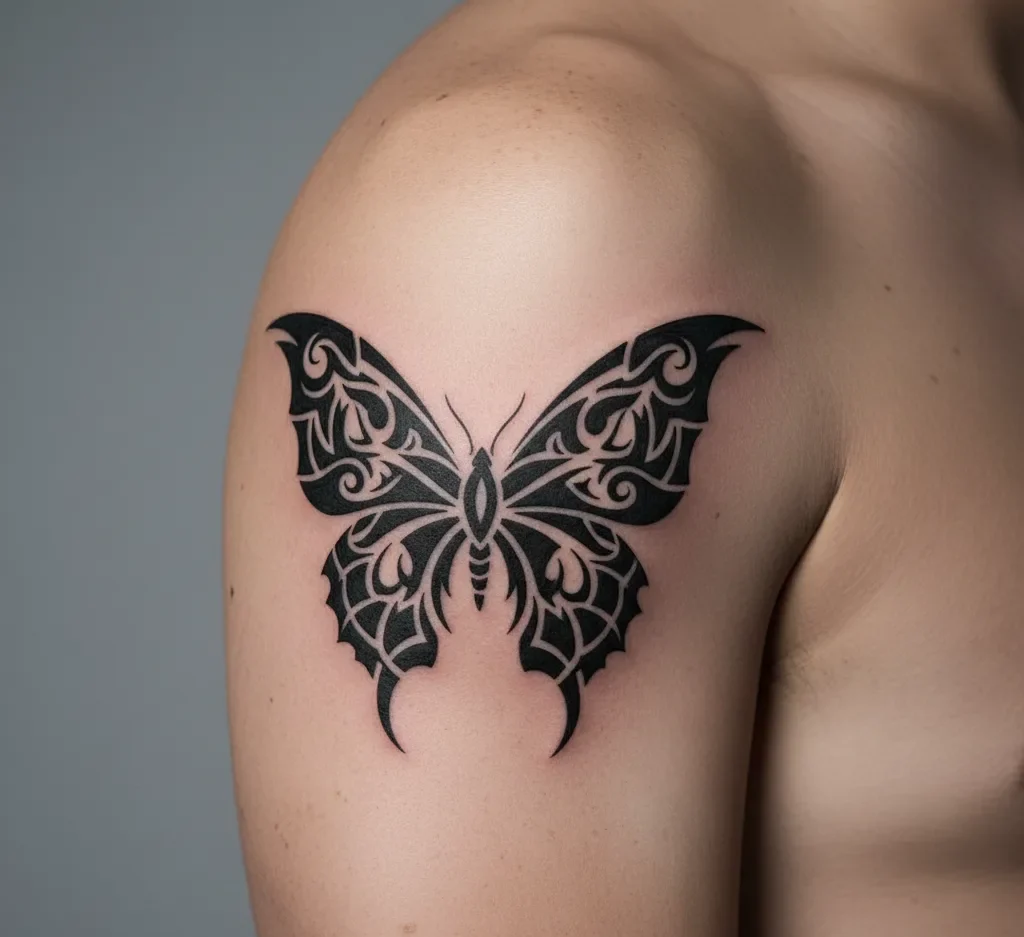 Tribal Butterfly Tattoo Meaning and Ideas