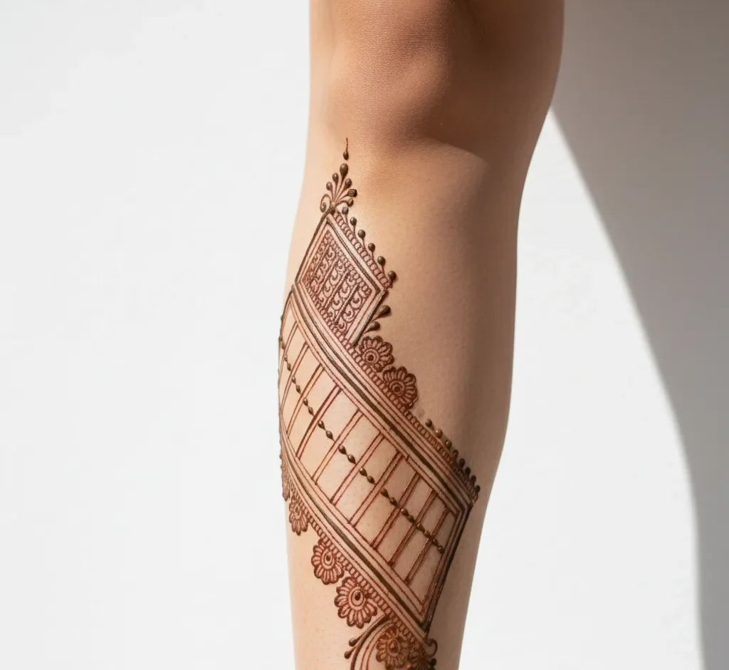Henna Leg Tattoo Designs – Elegant and Detailed