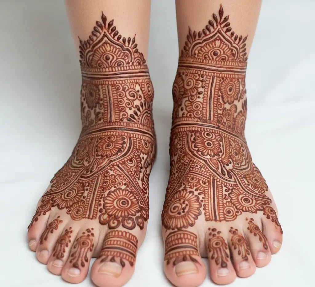 Top Henna Foot Tattoos with Beautiful Patterns