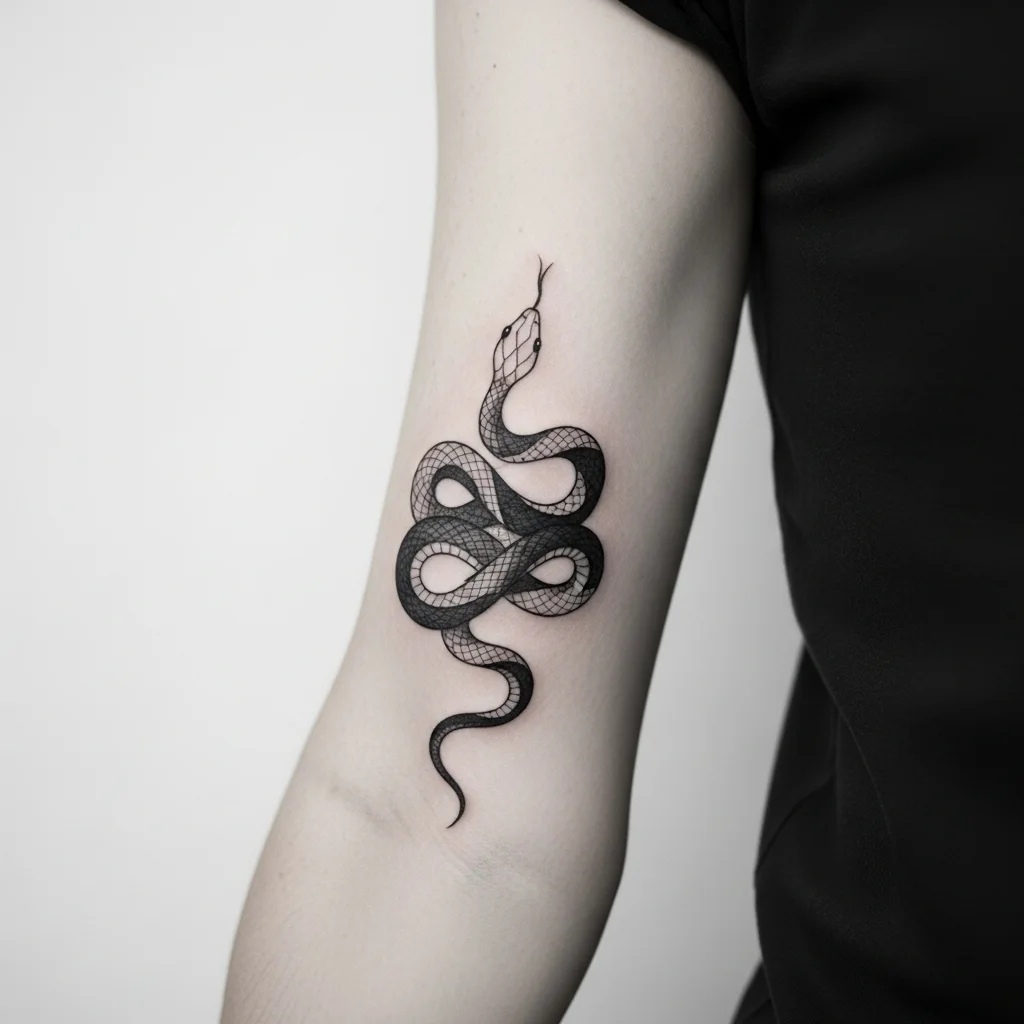 Ultimate Snake Tattoo Guide 2026: Meanings, Styles & Body Placement 8 Black Snake Tattoo Ideas