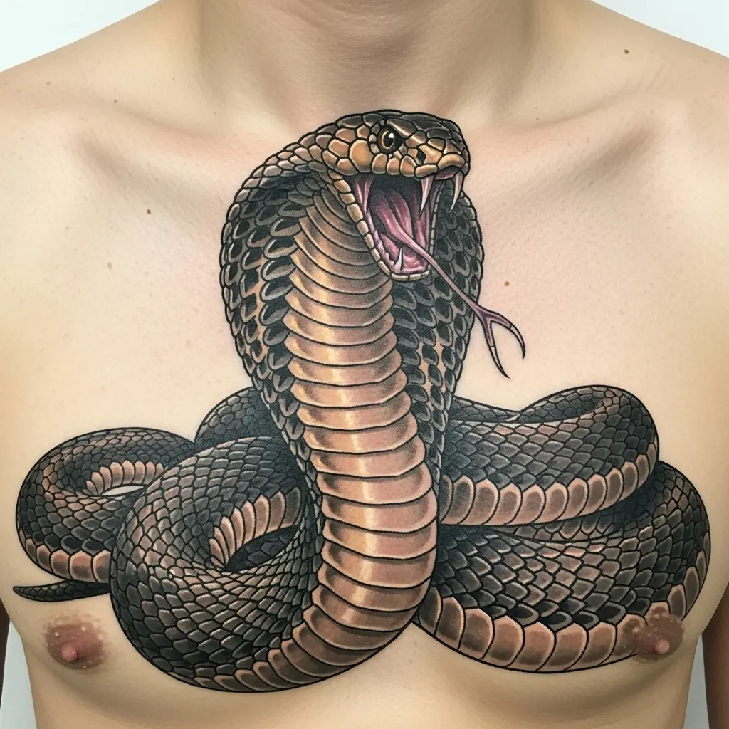 Ultimate Snake Tattoo Guide 2026: Meanings, Styles & Body Placement 10 Cobra Snake Tattoo