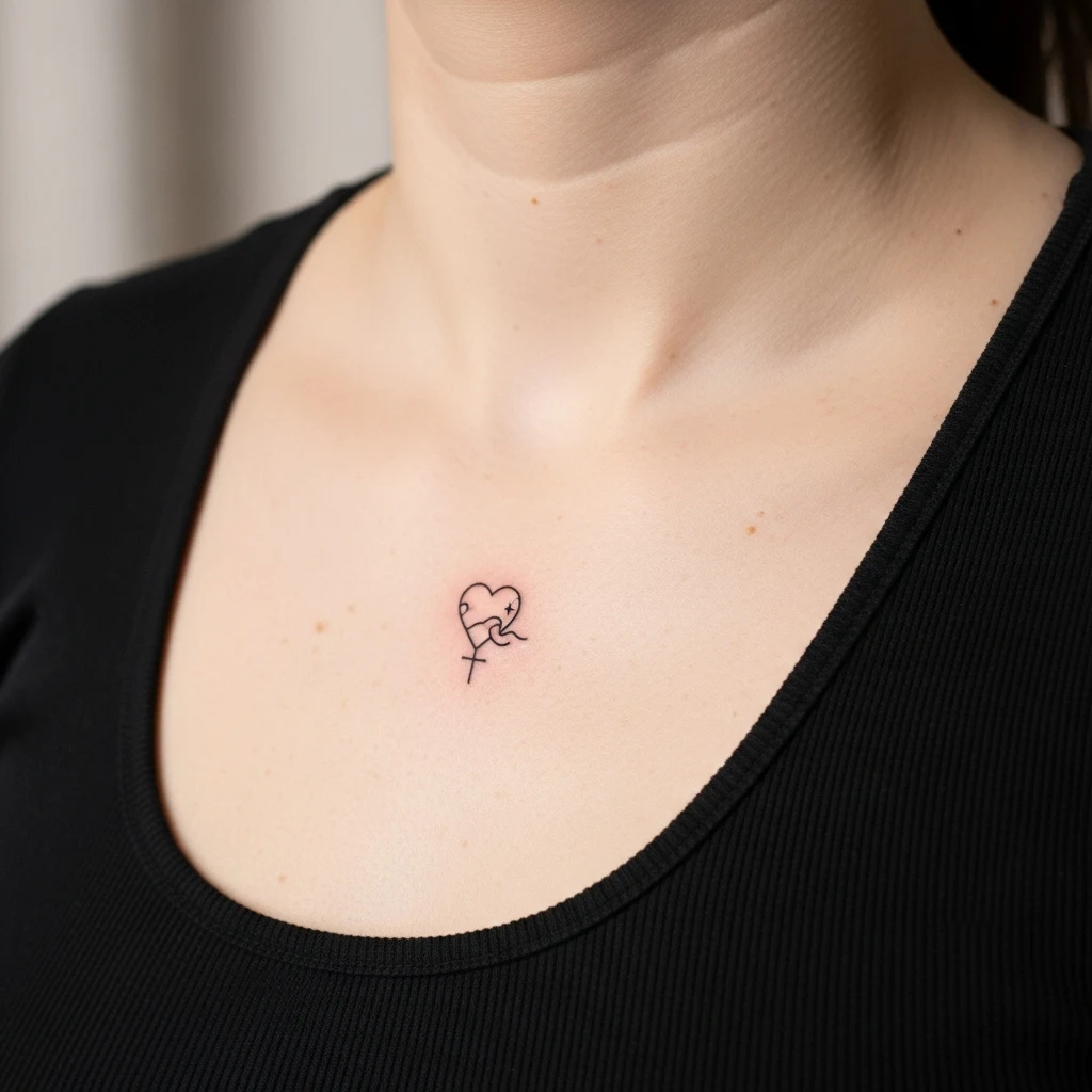 Small Sternum Tattoo