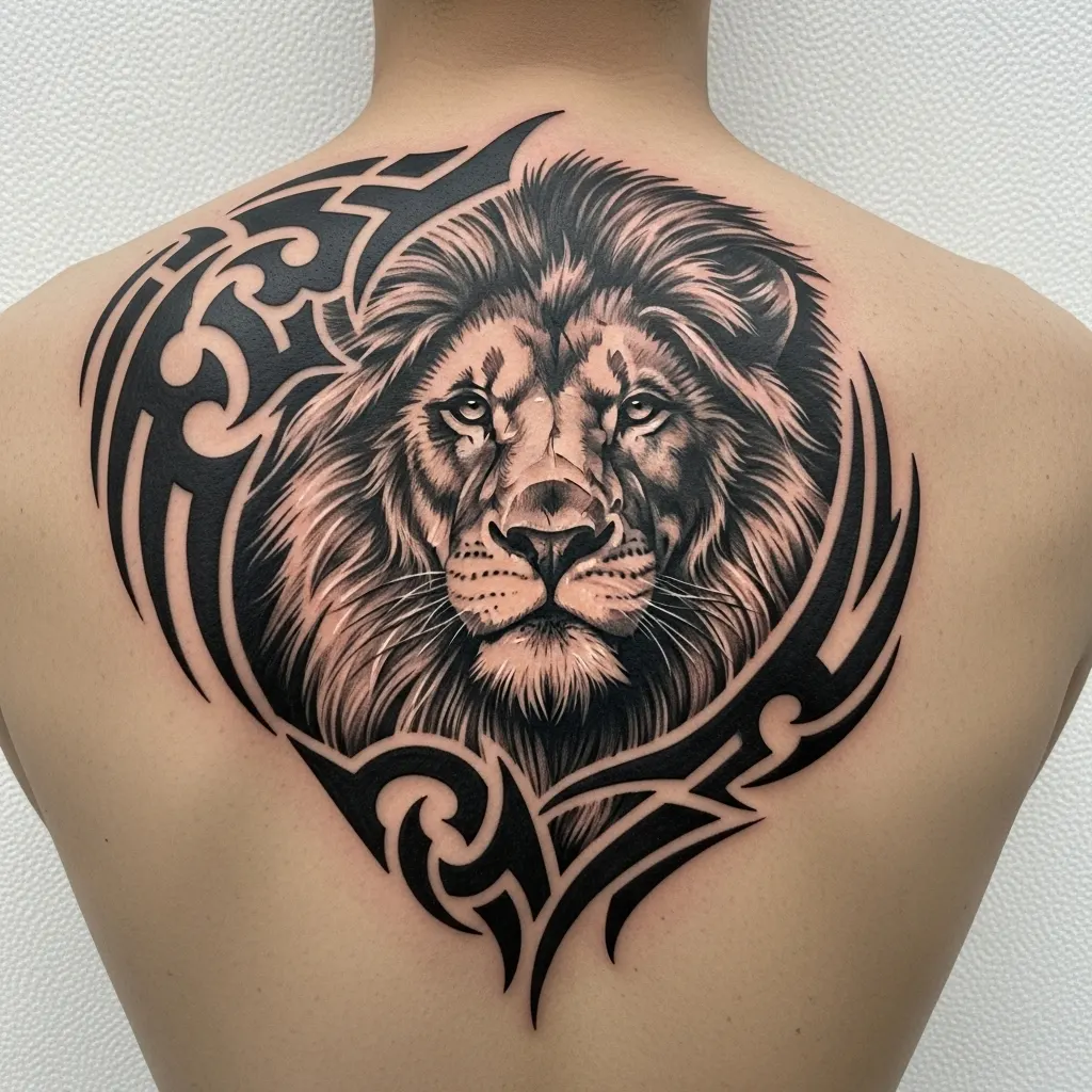 Tribal Lion Tattoo