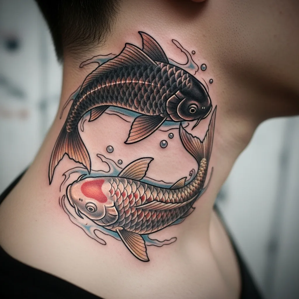 Two Koi Fish Tattoo